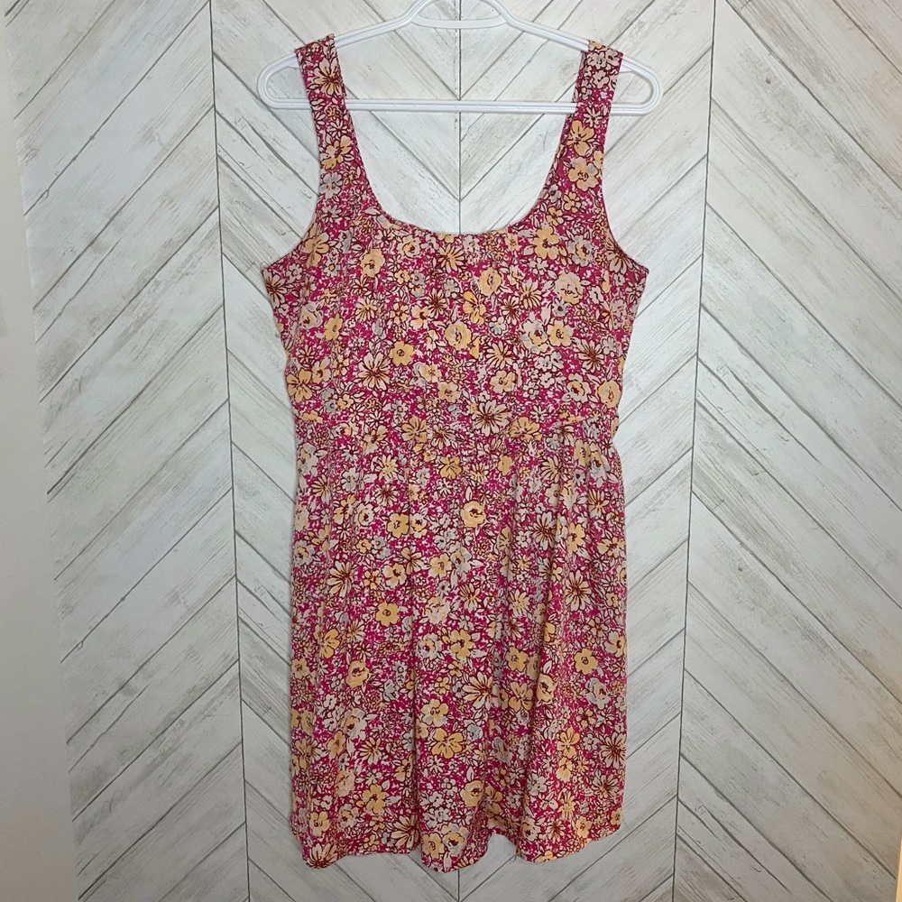 Land of the Free Floral Pink Sleeveless Dress